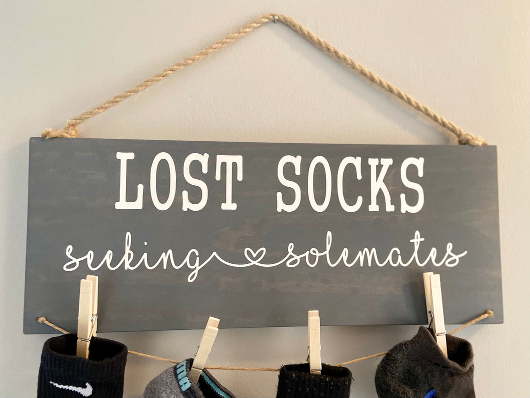 Lost Socks Laundry Sign